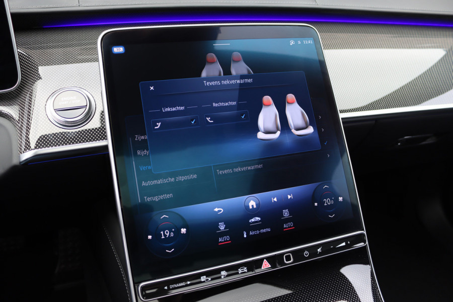 Mercedes-Benz S-Klasse 580 e Lang AMG Line Aut9 | Airmatic | Chauffeurspakket | Distronic+ | Achterasbesturing | Massage V+A | MBUX Tablet | Burmester | Vlakkenverwarming | Zonweringspakket | Luchtreinigingspakket |