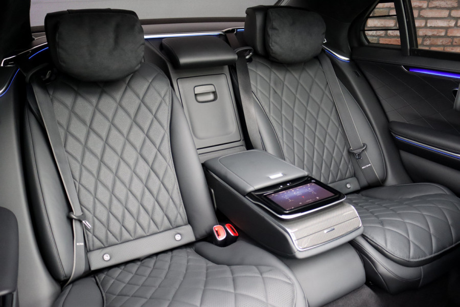 Mercedes-Benz S-Klasse 580 e Lang AMG Line Aut9 | Airmatic | Chauffeurspakket | Distronic+ | Achterasbesturing | Massage V+A | MBUX Tablet | Burmester | Vlakkenverwarming | Zonweringspakket | Luchtreinigingspakket |