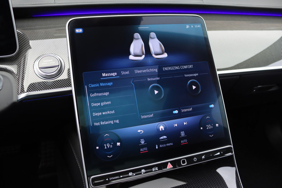 Mercedes-Benz S-Klasse 580 e Lang AMG Line Aut9 | Airmatic | Chauffeurspakket | Distronic+ | Achterasbesturing | Massage V+A | MBUX Tablet | Burmester | Vlakkenverwarming | Zonweringspakket | Luchtreinigingspakket |