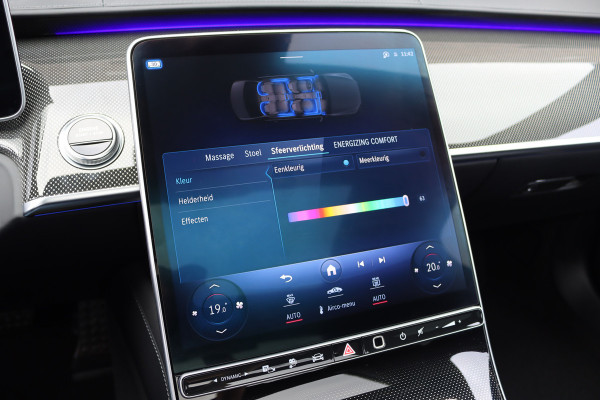 Mercedes-Benz S-Klasse 580 e Lang AMG Line Aut9 | Airmatic | Chauffeurspakket | Distronic+ | Achterasbesturing | Massage V+A | MBUX Tablet | Burmester | Vlakkenverwarming | Zonweringspakket | Luchtreinigingspakket |