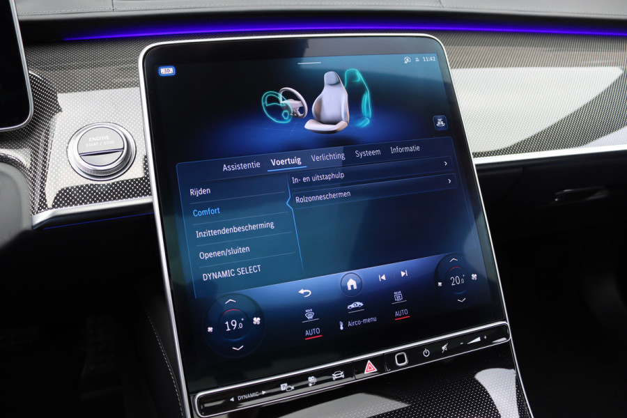Mercedes-Benz S-Klasse 580 e Lang AMG Line Aut9 | Airmatic | Chauffeurspakket | Distronic+ | Achterasbesturing | Massage V+A | MBUX Tablet | Burmester | Vlakkenverwarming | Zonweringspakket | Luchtreinigingspakket |