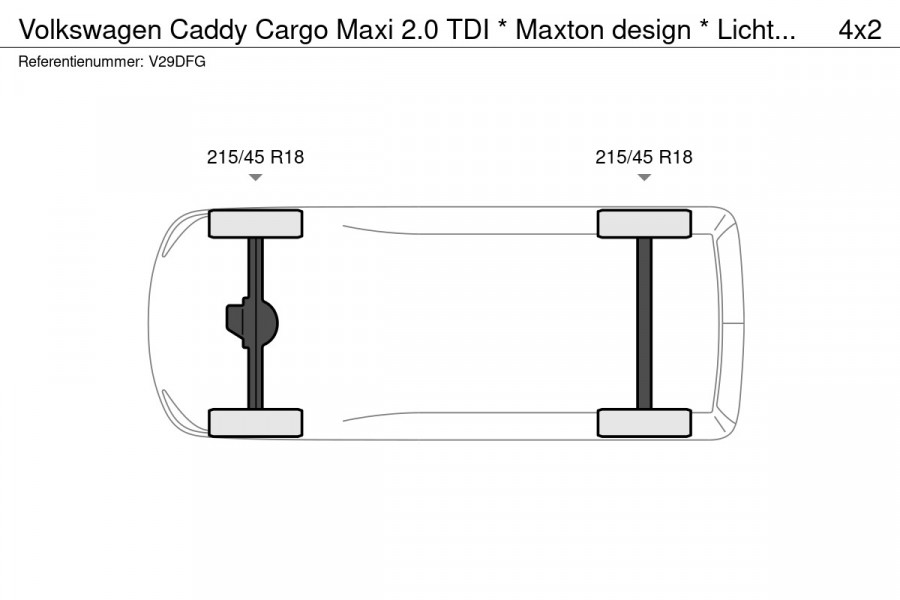Volkswagen Caddy Cargo Maxi 2.0 TDI * Maxton design * Lichtmetaal * Bluetooth * Airco *