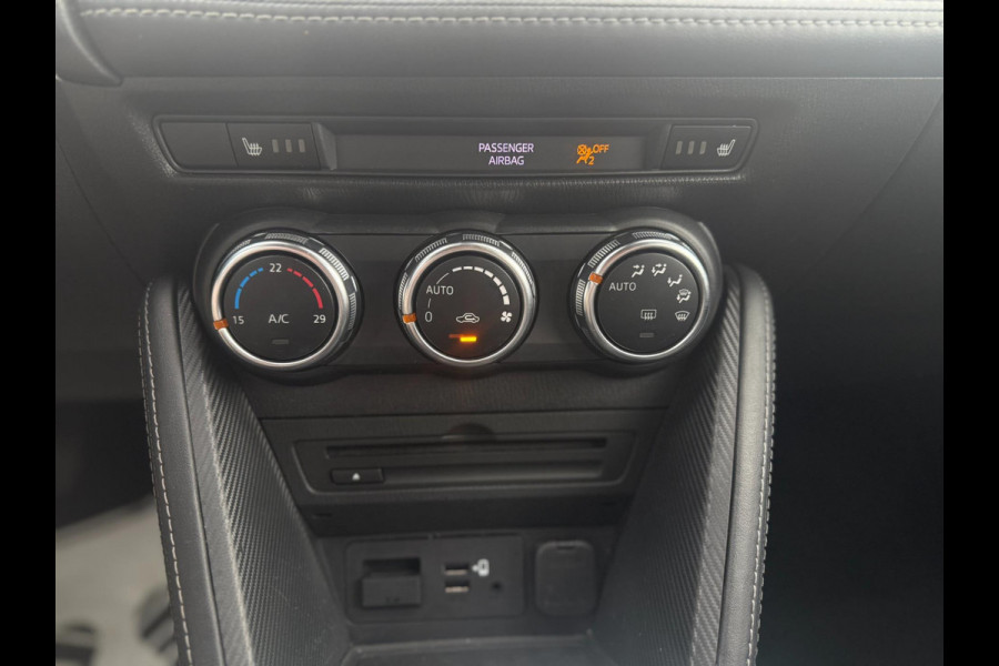 Mazda 2 1.5 Skyactiv-G GT-M |Navi|LED|CarPlay/android auto|Dodehoek|Keyless|PDC+Cam|Stoelverwarming|HUD|Parkeerhulp|Clima|