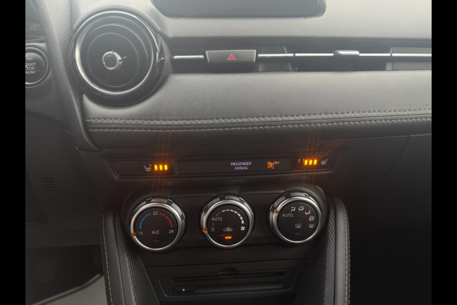 Mazda 2 1.5 Skyactiv-G GT-M |Navi|LED|CarPlay/android auto|Dodehoek|Keyless|PDC+Cam|Stoelverwarming|HUD|Parkeerhulp|Clima|