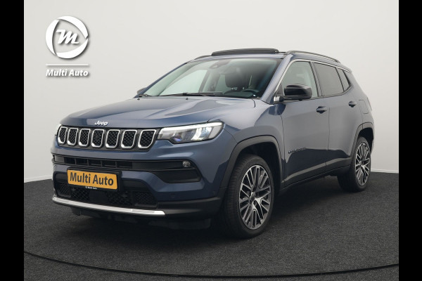 Jeep Compass 4xe 240 Plug-in Hybrid Electric S 240pk Dealer O.H PHEV | Panodak | Adaptive Cruise | 360 Camera | Lederen Sportstoelen Memory & Verwarmd | Apple Carplay | Navigatie | Blis | Virtual | DAB |