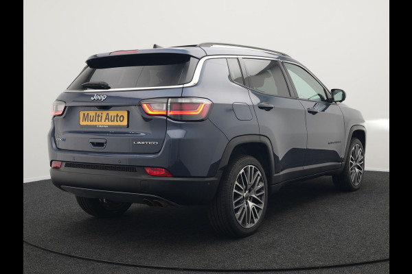 Jeep Compass 4xe 240 Plug-in Hybrid Electric S 240pk Dealer O.H PHEV | Panodak | Adaptive Cruise | 360 Camera | Lederen Sportstoelen Memory & Verwarmd | Apple Carplay | Navigatie | Blis | Virtual | DAB |