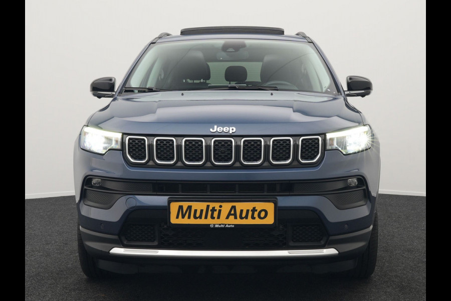 Jeep Compass 4xe 240 Plug-in Hybrid Electric S 240pk Dealer O.H PHEV | Panodak | Adaptive Cruise | 360 Camera | Lederen Sportstoelen Memory & Verwarmd | Apple Carplay | Navigatie | Blis | Virtual | DAB |