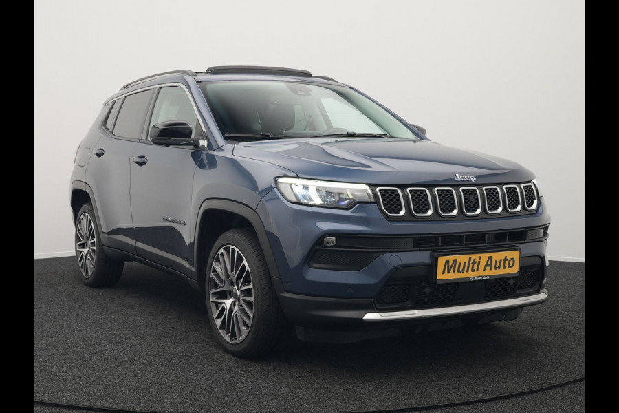 Jeep Compass 4xe 240 Plug-in Hybrid Electric S 240pk Dealer O.H PHEV | Panodak | Adaptive Cruise | 360 Camera | Lederen Sportstoelen Memory & Verwarmd | Apple Carplay | Navigatie | Blis | Virtual | DAB |