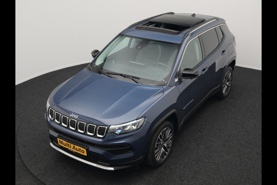 Jeep Compass 4xe 240 Plug-in Hybrid Electric S 240pk Dealer O.H PHEV | Panodak | Adaptive Cruise | 360 Camera | Lederen Sportstoelen Memory & Verwarmd | Apple Carplay | Navigatie | Blis | Virtual | DAB |