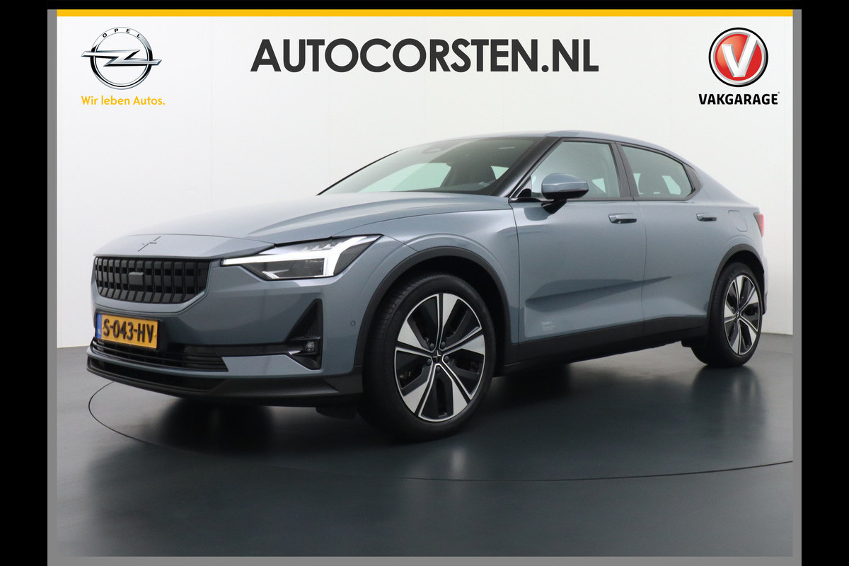Polestar 2 Long Range 78kWh Carplay Android Auto Cruise Control Keyless Navi Ecc 360°Camera 19"LM Led-Pixel PDC Elektr.Klep Google Maps Blindspot Monitoring Stoelverwarming Regen-Lichtsensor Virtual-Cockpit Hill-Assist Lane Assist Origineel Nederlandse Auto Tot 150kw snel laden 1.500KG Trekvermogen €54.400 nieuwprijs