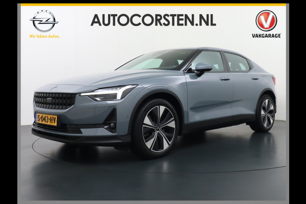 Polestar 2 Long Range 78kWh Carplay Android Auto Cruise Control Keyless Navi Ecc 360°Camera 19"LM Led-Pixel PDC Elektr.Klep Google Maps Blindspot Monitoring Stoelverwarming Regen-Lichtsensor Virtual-Cockpit Hill-Assist Lane Assist Origineel Nederlandse Auto Tot 150kw snel laden 1.500KG Trekvermogen €54.400 nieuwprijs