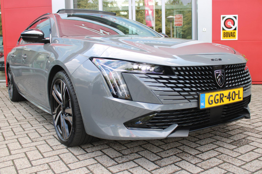 Peugeot 508 SW 1.6 HYbrid 225PK GT ** NIEUW MODEL** | NAVIGATIE |PANORAMISCH SCHUIFDAK|KOPLAMPEN MATRIX LED | NIGHTVISION | WEGKLAPBARE TREKHAAK |BEKLEDING LEDER/ALCATARA MISTRAL |COMFORTSTOELEN MET VERSTELBARE NEUS EN ELEKTRISCHVERSTELBARE HELLINGSHOEK|STOELVERWARMING |DRAADLOOS APPLE CARPLAY/ANDROID AUTO | NIGHT VISION PACK | ADAPTIEF ONDERSTEL|7,4 KW LADEN| 19'' AUGUSTA LICHTMETALEN VELGEN | HIFI FOCAL| ADAPTIEVE CRUISECONTROL | HANDSFREE ELEKTRISCH BEDIENBARE ACHTERKLEP|ALARMSYSTEEM AF FABRIEK|DONKER GETINTE ACHTERRUITEN |