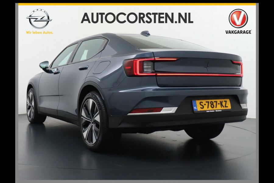 Polestar 2 Long Range 78kWh Carplay Android Auto Cruise Control Keyless Navi Ecc 360°Camera 19"LM Led-Pixel PDC Elektr.Klep Google Maps Blindspot Monitoring Stoelverwarming Regen-Lichtsensor Virtual-Cockpit Hill-Assist Lane Assist Origineel Nederlandse Auto Tot 150kw snel laden 1.500KG Trekvermogen €54.400 nieuwprijs
