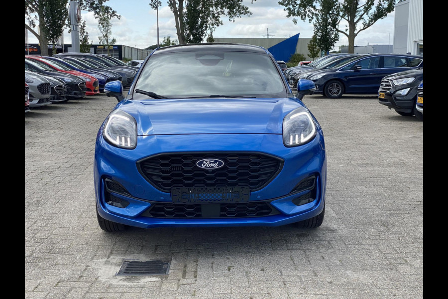 Ford Puma 1.0 EcoBoost Hybrid ST-Line X 155pk Automaat | Panoramadak | Afneembare trekhaak | Winter Pack | Adaptive cruise control | 360 graden camera | Bang&Olufsen | Elektrsiche achterklep | Matrix LED | TREKHAKEN