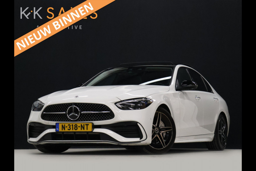 Mercedes-Benz C-Klasse 200 4MATIC AMG Line [SCHUIFKANTELDAK, ADAPTIVE CRUISE CONTROL, BURMESTER, ELEKTRISCHE STOELEN, 360 CAMERA, SFEERLICHT, CARBON, URBAN GUARD+,  NIEUWSTAAT]