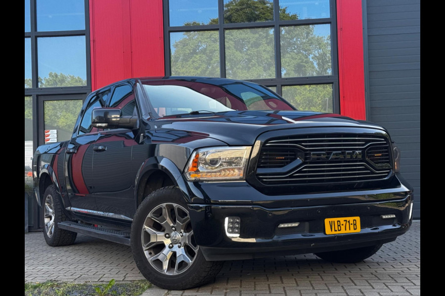 Dodge Ram 1500 5.7 V8 CREW CAB GAS LIMITED DONKERE HEMEL SCHUIFDAK LUCHTVERING RAMBOX TREKHAAK 3500KG STOELVERWARMING