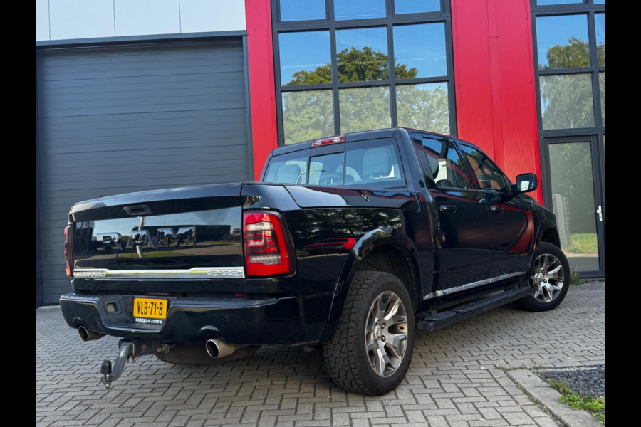 Dodge Ram 1500 5.7 V8 CREW CAB GAS LIMITED DONKERE HEMEL SCHUIFDAK LUCHTVERING RAMBOX TREKHAAK 3500KG STOELVERWARMING