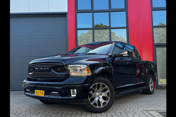 Dodge Ram 1500 5.7 V8 CREW CAB GAS LIMITED DONKERE HEMEL SCHUIFDAK LUCHTVERING RAMBOX TREKHAAK 3500KG STOELVERWARMING