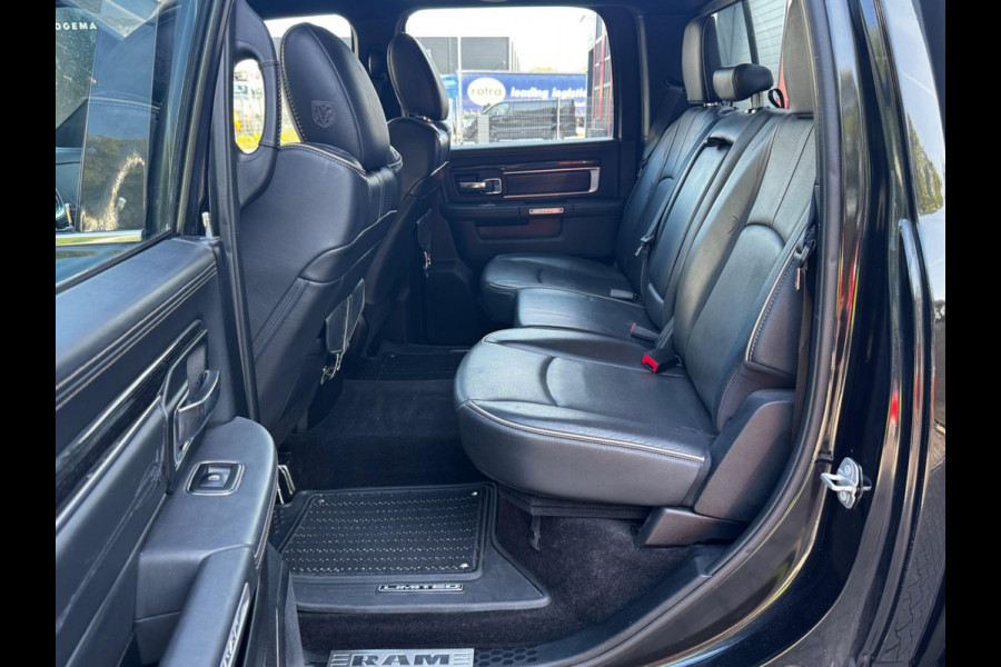 Dodge Ram 1500 5.7 V8 CREW CAB GAS LIMITED DONKERE HEMEL SCHUIFDAK LUCHTVERING RAMBOX TREKHAAK 3500KG STOELVERWARMING
