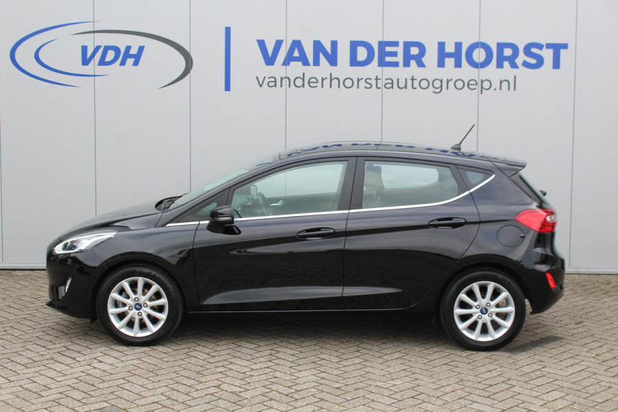 Ford Fiesta 1.0-100pk EcoBoost Titanium. Mooie en zuinige Ford Fiesta in de luxe Titanium uitvoering.