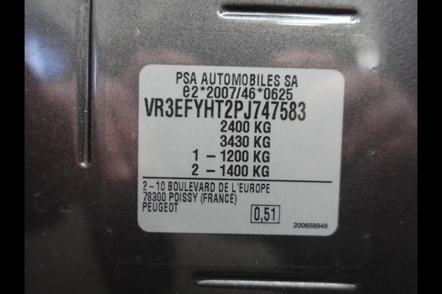 Peugeot Partner 1.5 L2 Trekhaal Cruise control Airco Parkeersensoren 3-zits Apple Carplay / Android Auto Euro6