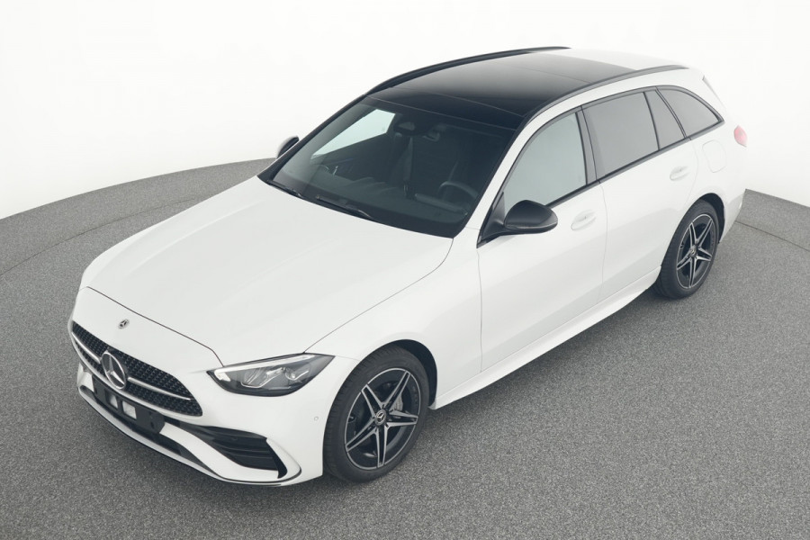 Mercedes-Benz C-Klasse Estate 300 e AMG Plug-In Hybride | AMG Line | Night Pakket | Trekhaak | Panorama Schuif-Kanteldak | Keyless-Go | Inclusief 24 maanden MB Certified garantie voor Europa.