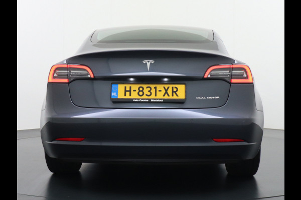 Tesla Model 3 AWD 75kWh **FSD Full Self Driving MEEGELEVERD pakket** Long Range Trekhaak Premium Audio AutoPilot Panoramadak Camera's Leer Ada Automatisch Parkeren Zelfstandig-Rijstrookwissel 4WD Stoel en achterbank verwarming Elektr.Stoelen+Memory+Easy-Entry WiFi 1e Eigenaar Origineel Nederlandse Auto Garantie op Accu/Motor tot 29-06-2028/192.000km  € 67.630- nieuw!