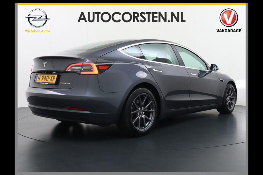 Tesla Model 3 Long Range AWD 75kWh 463PK Lmv FSD-3 Computer Premium Audio AutoPilot Panoramadak Camera's Leer Adaptive-Cruise-Control+Stop&Go  4WD Stoel en achterbank verwarming Elektr.Stoelen+Memory+Easy-Entry WiFi 1e Eigenaar Origineel Nederlandse Auto Garantie op Accu/Motor tot 25-06-2028/192.000km