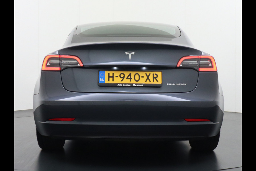 Tesla Model 3 Long Range AWD 75kWh 463PK Lmv FSD-3 Computer Premium Audio AutoPilot Panoramadak Camera's Leer Adaptive-Cruise-Control+Stop&Go  4WD Stoel en achterbank verwarming Elektr.Stoelen+Memory+Easy-Entry WiFi 1e Eigenaar Origineel Nederlandse Auto Garantie op Accu/Motor tot 25-06-2028/192.000km