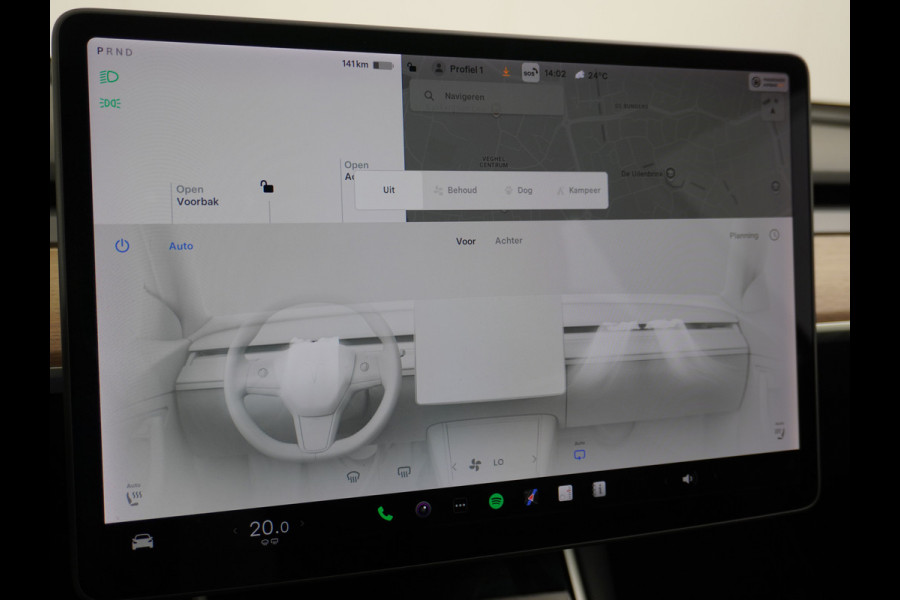 Tesla Model 3 Long Range AWD 75kWh 463PK Lmv FSD-3 Computer Premium Audio AutoPilot Panoramadak Camera's Leer Adaptive-Cruise-Control+Stop&Go  4WD Stoel en achterbank verwarming Elektr.Stoelen+Memory+Easy-Entry WiFi 1e Eigenaar Origineel Nederlandse Auto Garantie op Accu/Motor tot 25-06-2028/192.000km