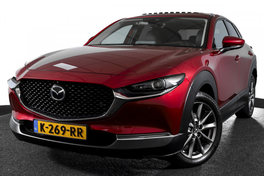 Mazda CX-30 2.0 e-SkyActiv-X M Hybrid 180 PK Luxury | S/K-Dak | Adapt. Cruise | Stoel-+Stuurverw. | PDC | 360 Camera | NAV + App. Connect | ECC | Bose | Elek. Klep | LM 18" |