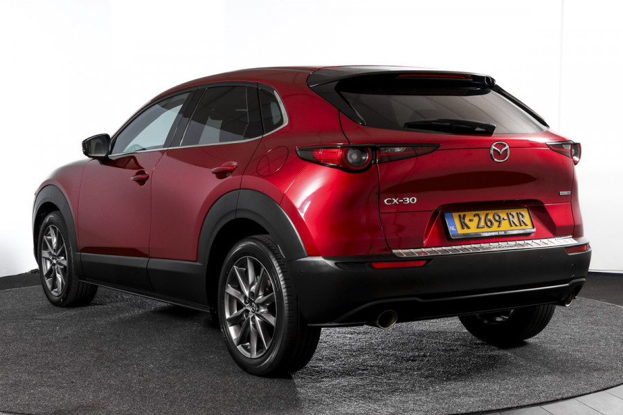 Mazda CX-30 2.0 e-SkyActiv-X M Hybrid 180 PK Luxury | S/K-Dak | Adapt. Cruise | Stoel-+Stuurverw. | PDC | 360 Camera | NAV + App. Connect | ECC | Bose | Elek. Klep | LM 18" |