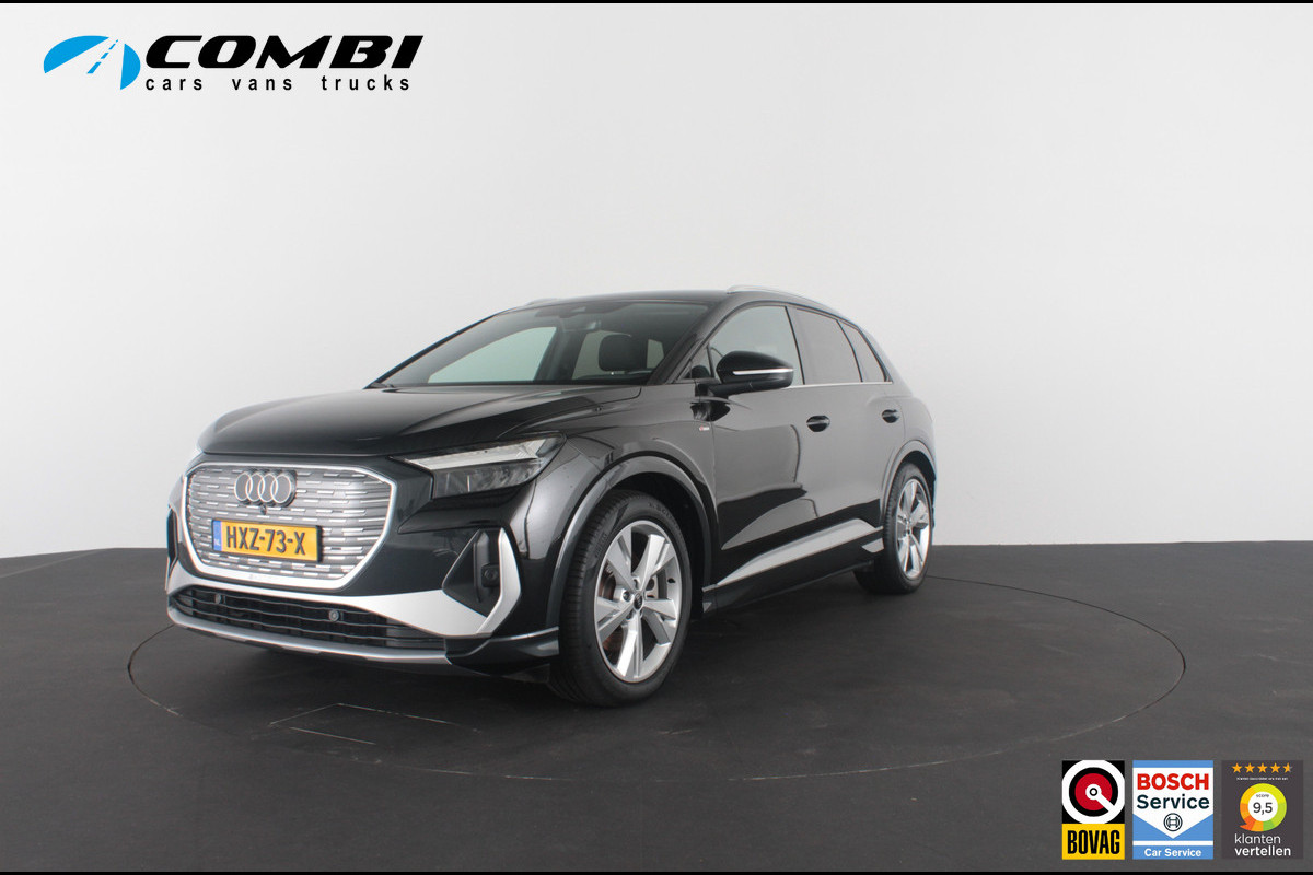 Audi Q4 e-tron 40 82 kWh S line > Camera/ Adaptief Cruise control/Stoelverwarming... Audi Q4 e-tron 40 82 kWh S line > Camera/ Adaptief Cruise control/Stoelverwarming...