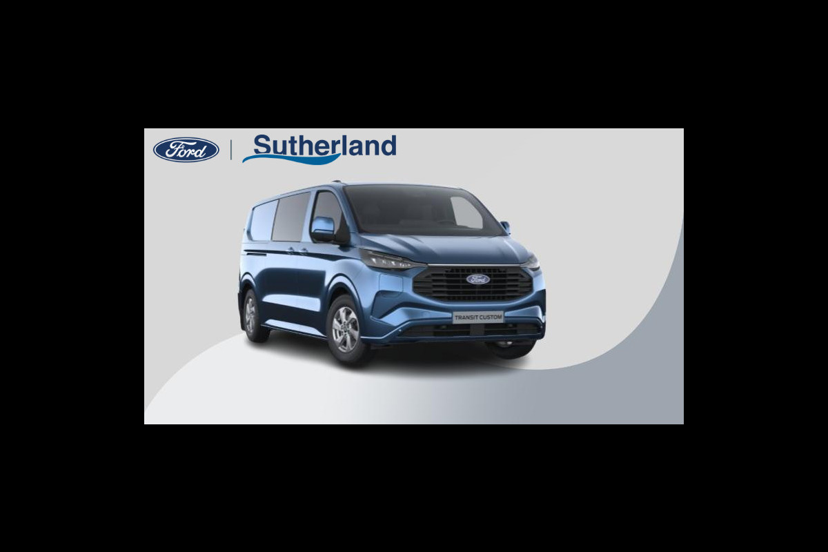 Ford Transit Custom 320 2.5 PHEV L2H1 Limited DC 233pk | | Dubbele Cabine |Dubbele zijschuifdeur | 12-weg verstel- en verwarmbare AGR Stoelen | Inklapbare trekhaak | 17 inch lichtmetalen velgen | Driver Assistance Pack Premium | Verwarmbaar stuurwiel | Bekleding zijwand en achterdeuren (volledig) | | PRIJS EX. BTW INCL. BPM Ford Transit Custom 320 2.5 PHEV L2H1 Limited DC 233pk | | Dubbele Cabine |Dubbele zijschuifdeur | 12-weg verstel- en verwarmbare AGR Stoelen | Inklapbare trekhaak | 17 inch lichtmetalen velgen | Driver Assistance Pack Premium | Verwarmbaar stuurwiel | Bekleding zijwand en achterdeuren (volledig) | | PRIJS EX. BTW INCL. BPM