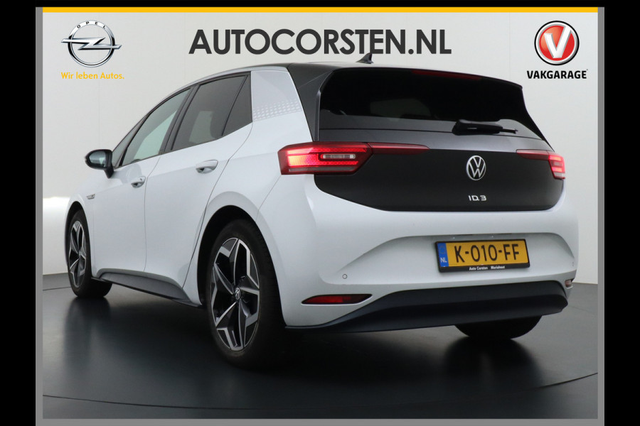 Volkswagen ID.3 58kWh 204PK First Navi Adapt.Cruise Control Pdc Apple Carplay Android Navi Ecc Led Stoel-Stuurverwarming DAB Keyless Advanced Lmv Bluetooth Regensensor Rijstrooksensor Verkeersbord detectie Mirrorlink Grootste accu Garantie op accu t/m 02-12-2028