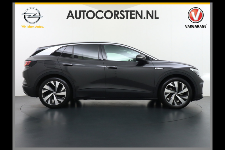 Volkswagen ID.4 1st 77kWh 204PK Trekhaak first Warmtepomp Adap.Cruise Apple Carplay/Android Auto Navi Ecc Pdc Head-Up Display DAB Keyless Matrix Stoelverwarming Rijstrooksensor Geluidsisolerend glas Connected services Draadloze telefoonlader Verkeersbord detectie Origineel Nederlandse Auto €48.913,- Nieuwprijs