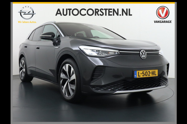 Volkswagen ID.4 1st 77kWh 204PK Trekhaak first Warmtepomp Adap.Cruise Apple Carplay/Android Auto Navi Ecc Pdc Head-Up Display DAB Keyless Matrix Stoelverwarming Rijstrooksensor Geluidsisolerend glas Connected services Draadloze telefoonlader Verkeersbord detectie Origineel Nederlandse Auto €48.913,- Nieuwprijs