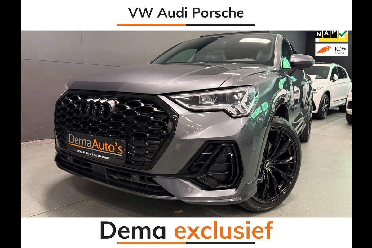 Audi Q3 Sportback 45 TFSI e 3X S-LINE BLACKLINE 20'' PANO/STOEL-M/V-COCKPIT/SONOS/CAM/DAB/CARPLAY/LED///
