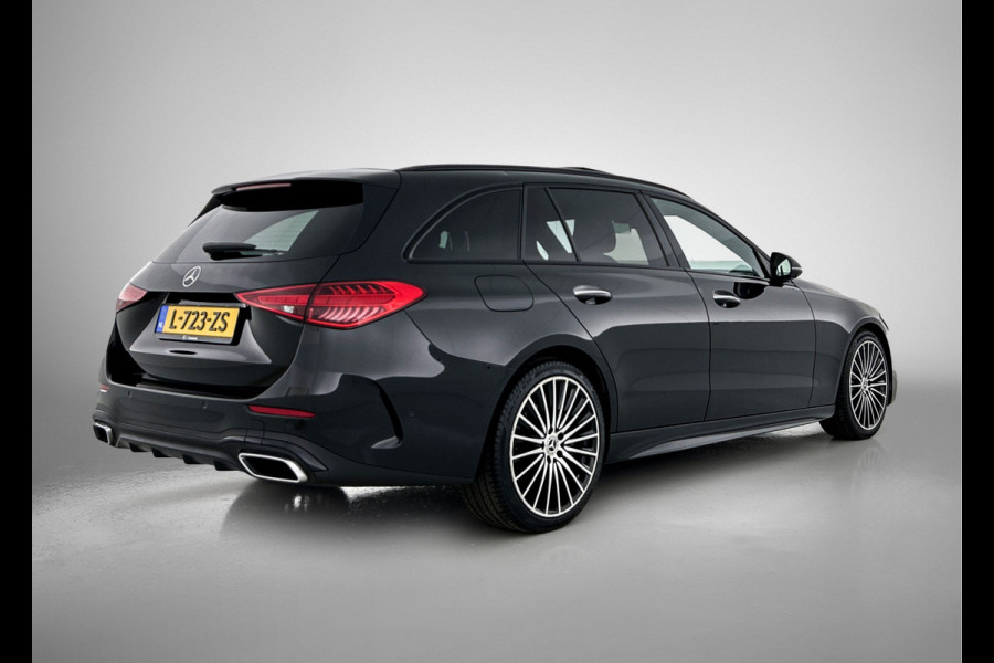 Mercedes-Benz C-Klasse Estate 200 Launch Edition AMG Line | Panoramadak | Multispaaks lichtmetalen velgen | Elct. bed voorstoelen met memory | Navigatie | Parking support | Inclusief 24 maanden MB Certified garantie voor Europa.