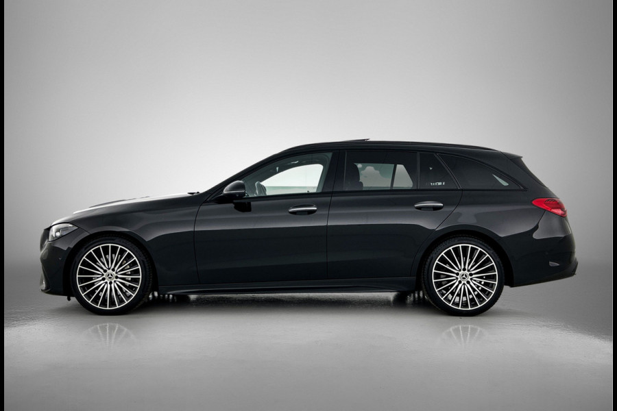 Mercedes-Benz C-Klasse Estate 200 Launch Edition AMG Line | Panoramadak | Multispaaks lichtmetalen velgen | Elct. bed voorstoelen met memory | Navigatie | Parking support | Inclusief 24 maanden MB Certified garantie voor Europa.