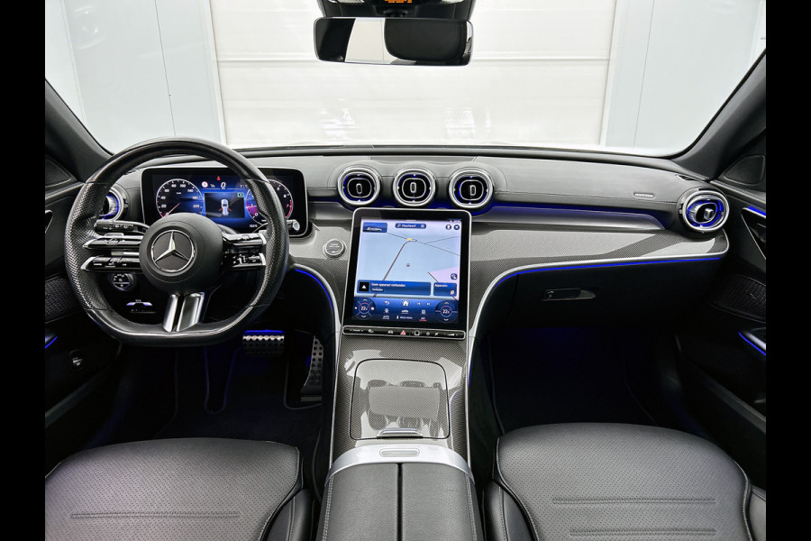 Mercedes-Benz C-Klasse Estate 200 Launch Edition AMG Line | Panoramadak | Multispaaks lichtmetalen velgen | Elct. bed voorstoelen met memory | Navigatie | Parking support | Inclusief 24 maanden MB Certified garantie voor Europa.