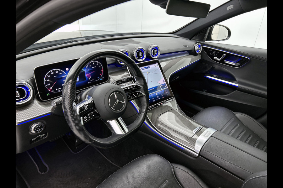 Mercedes-Benz C-Klasse Estate 200 Launch Edition AMG Line | Panoramadak | Multispaaks lichtmetalen velgen | Elct. bed voorstoelen met memory | Navigatie | Parking support | Inclusief 24 maanden MB Certified garantie voor Europa.