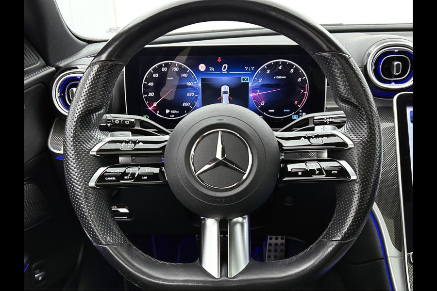 Mercedes-Benz C-Klasse Estate 200 Launch Edition AMG Line | Panoramadak | Multispaaks lichtmetalen velgen | Elct. bed voorstoelen met memory | Navigatie | Parking support | Inclusief 24 maanden MB Certified garantie voor Europa.