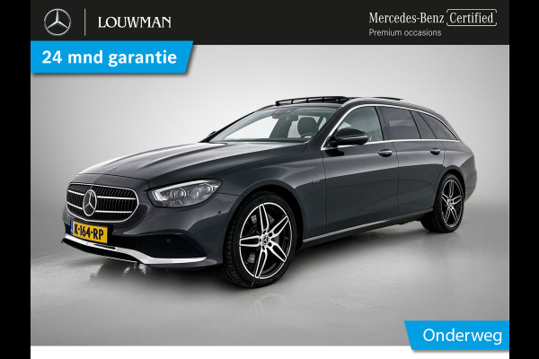 Mercedes-Benz E-Klasse Estate 300 e Business Solution AMG | Panoramadak | Wide screen | Navigatie | Elect. bedinebare voor stoelen met geheugen | Parking support met camera achter | Inclusief 24 maanden Mercedes-Benz Certified garantie voor Europa.