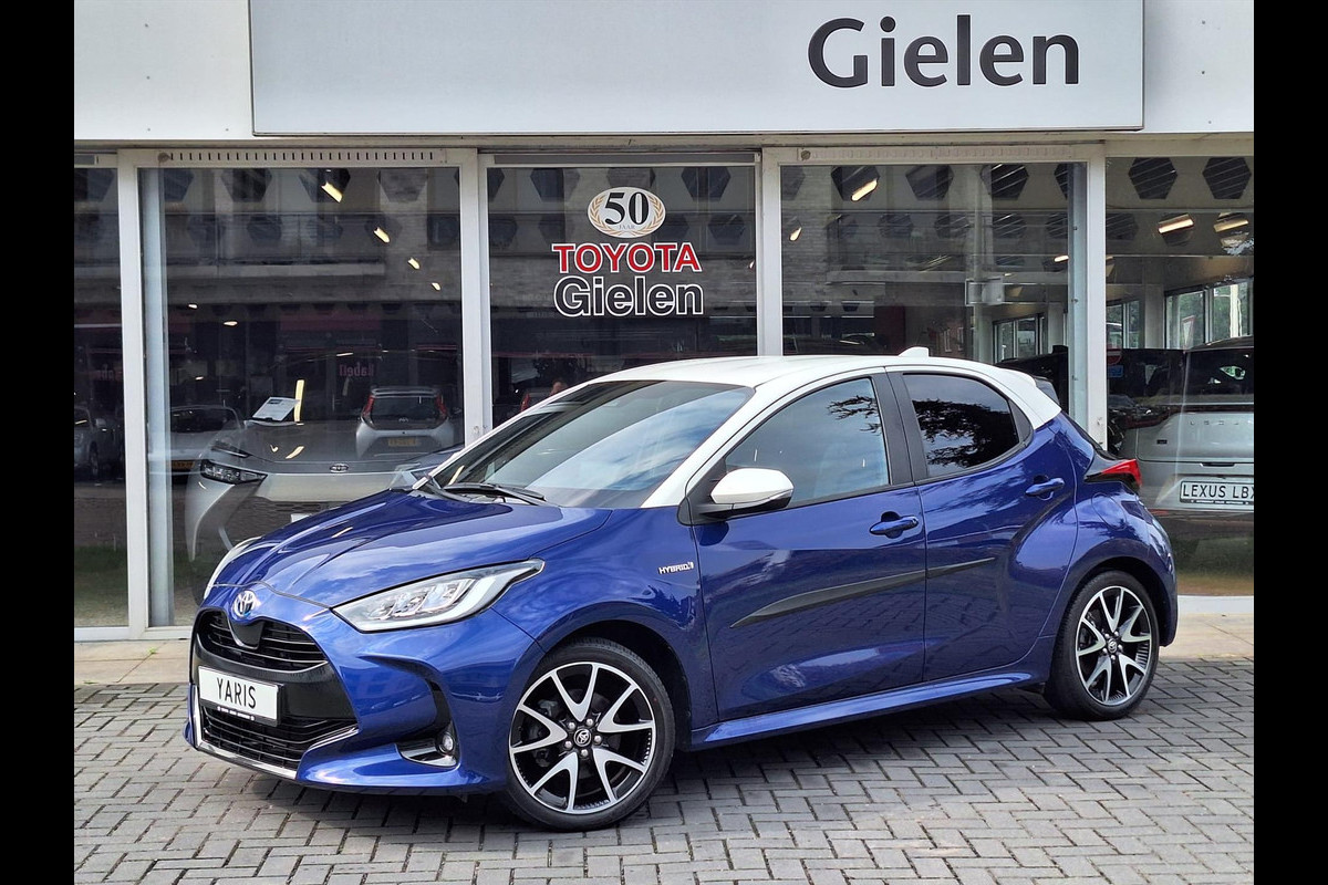 Toyota Yaris 1.5 Hybrid Style Bi-Tone | 17 inch, Stoelverwarming, Half Leer, Keyless, Privcay Glass, Apple CarPlay/Android auto Toyota Yaris 1.5 Hybrid Style Bi-Tone | 17 inch, Stoelverwarming, Half Leer, Keyless, Privcay Glass, Apple CarPlay/Android auto