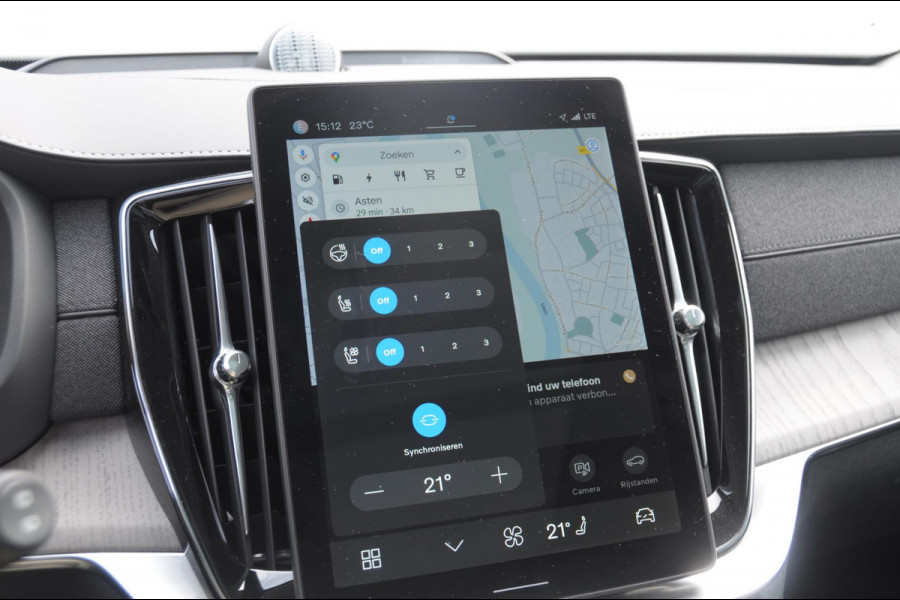 Volvo XC90 T8 455PK Automaat Plug-in hybrid AWD Ultra Dark / Luchtvering / Bowers & Wilkens / Extra getint glas / Nappa leder met Ventilatie / Gelamineerde zijruiten rondom