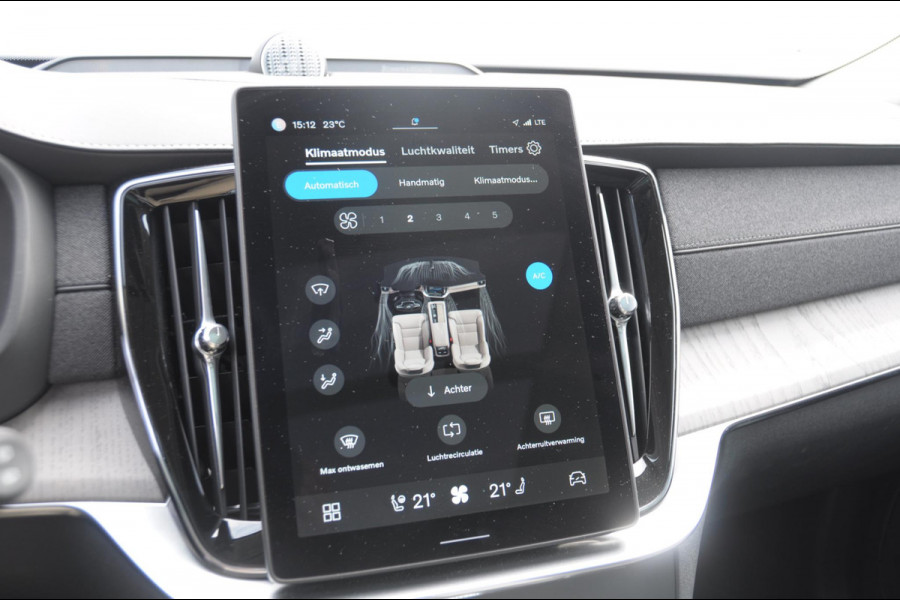 Volvo XC90 T8 455PK Automaat Plug-in hybrid AWD Ultra Dark / Luchtvering / Bowers & Wilkens / Extra getint glas / Nappa leder met Ventilatie / Gelamineerde zijruiten rondom