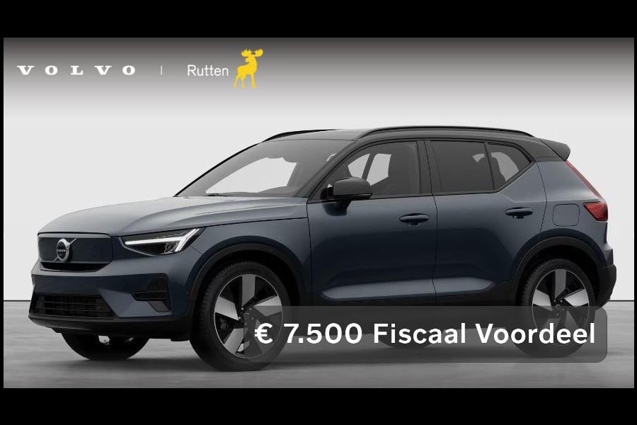 Volvo EX40 252PK Single Motor Extended Range 82 kWh Plus / Lounge Pakket / Panoramadak / 360 Camera / Extra getint glas / 20'' Velgen / Nubuck bekleding