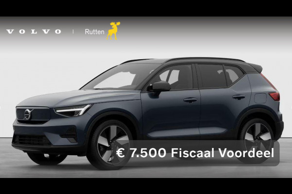 Volvo EX40 252PK Single Motor Extended Range Plus 82 kWh / Lounge Pakket / Panoramadak / 360 Camera / Extra getint glas / 20'' Velgen / Nubuck bekleding