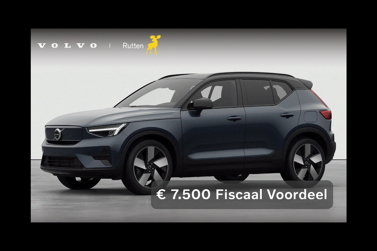 Volvo EX40 252PK Single Motor Extended Range Plus 82 kWh / Lounge Pakket / Extra getint glas / 360 Camera / 20'' velgen / Panoramadak / Zwart dak
